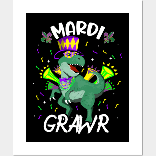 Mardi Gras Dinosaur Costume Gift Posters and Art